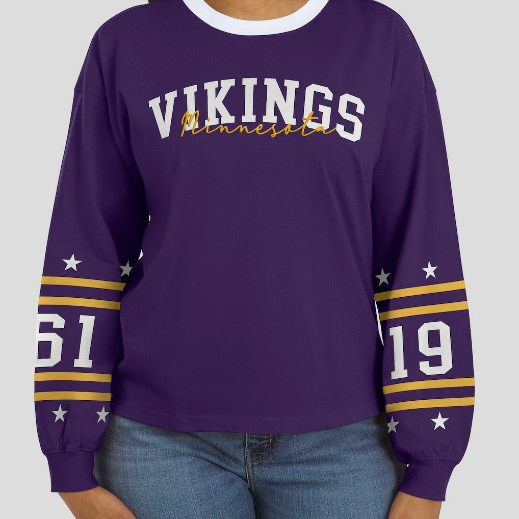 WEAR by Erin Andrews Women's Sport Long-Sleeve T-Shirt - Minnesota Vikings