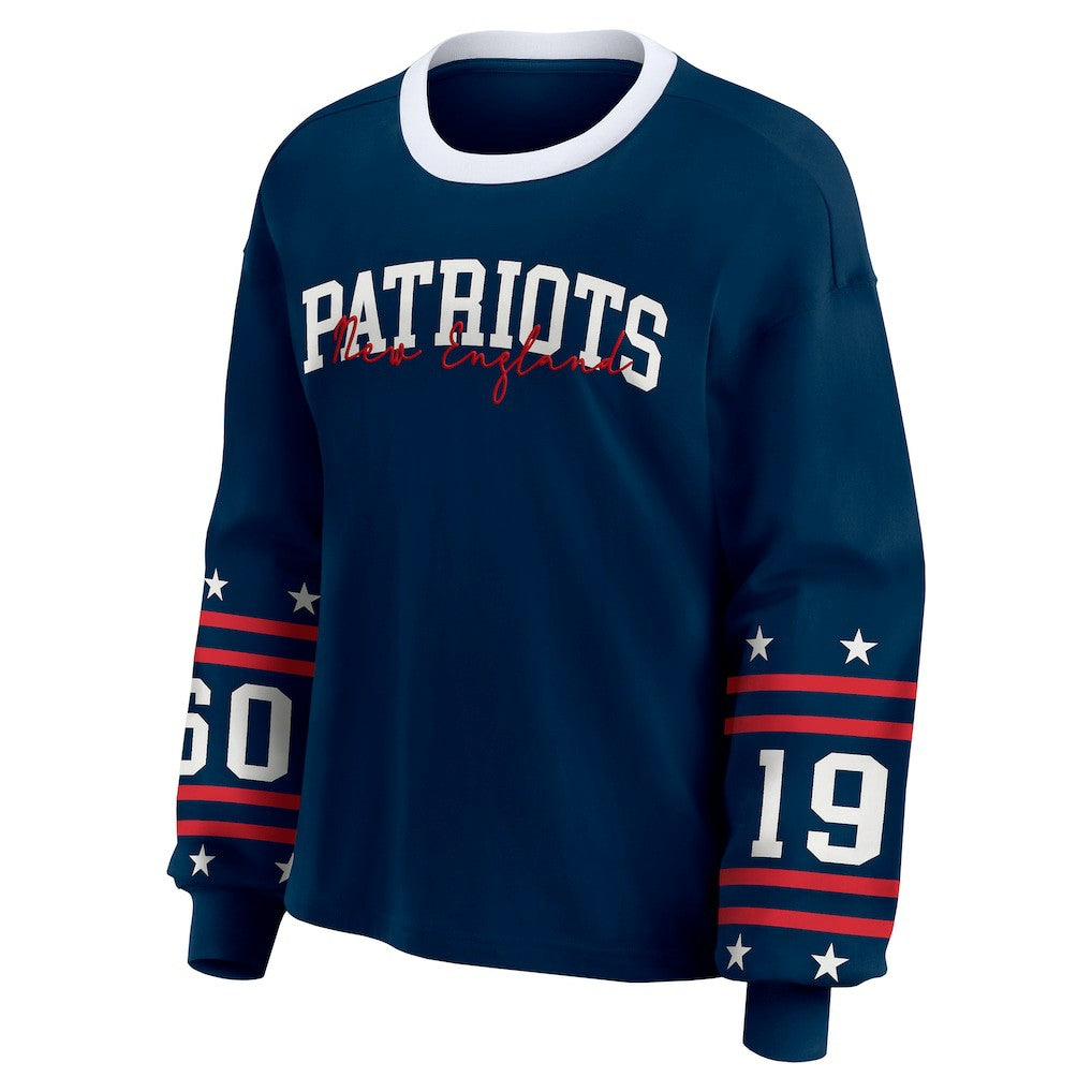 WEAR by Erin Andrews Women's Sport Long-Sleeve T-Shirt - New England Patriots