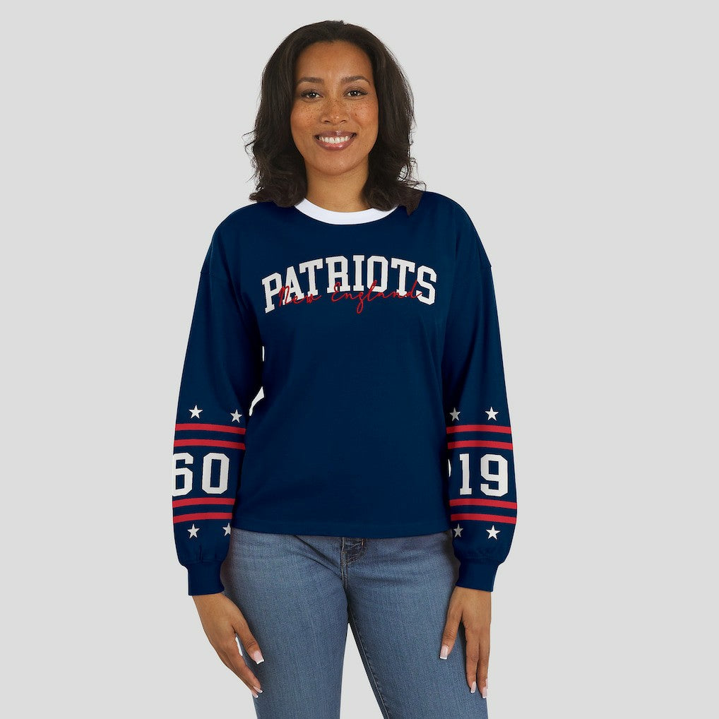 WEAR by Erin Andrews Women's Sport Long-Sleeve T-Shirt - New England Patriots