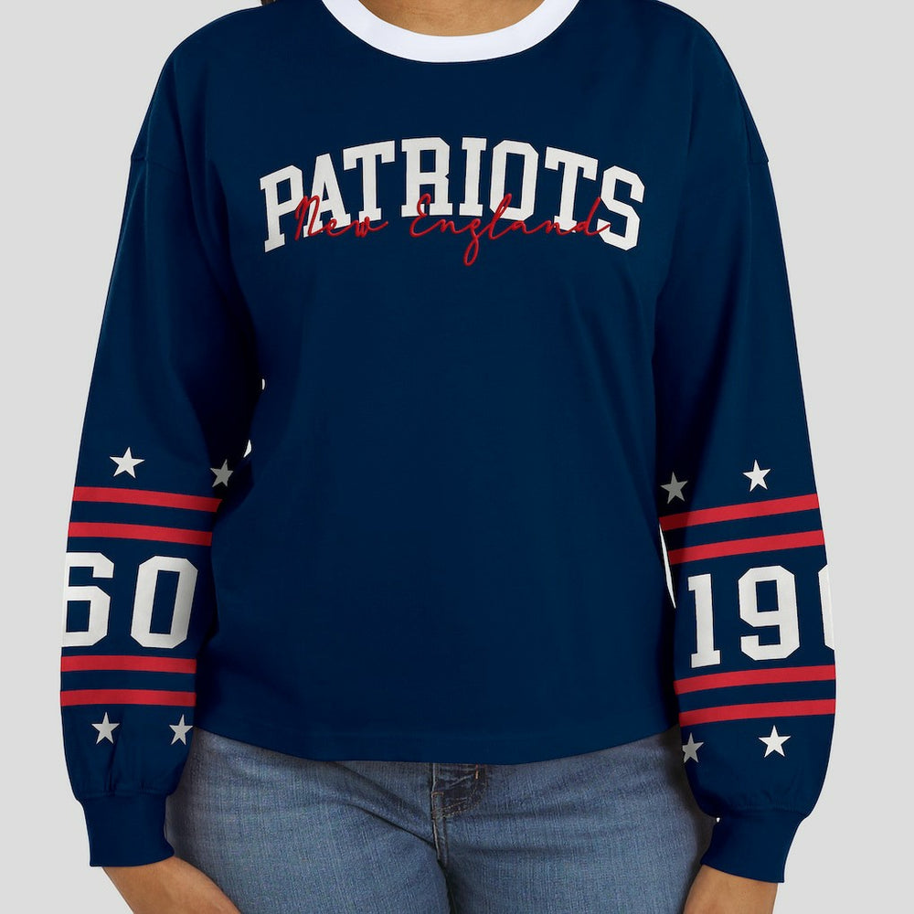 WEAR by Erin Andrews Women's Sport Long-Sleeve T-Shirt - New England Patriots