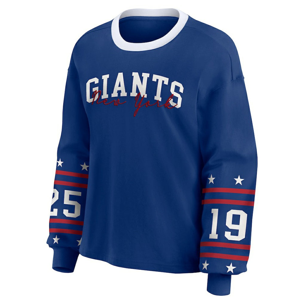 WEAR by Erin Andrews Women's Sport Long-Sleeve T-Shirt - New York Giants
