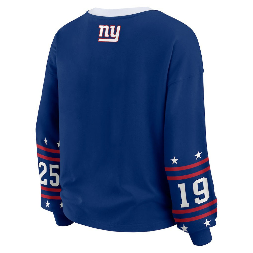 WEAR by Erin Andrews Women's Sport Long-Sleeve T-Shirt - New York Giants