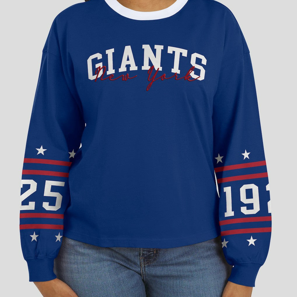 WEAR by Erin Andrews Women's Sport Long-Sleeve T-Shirt - New York Giants