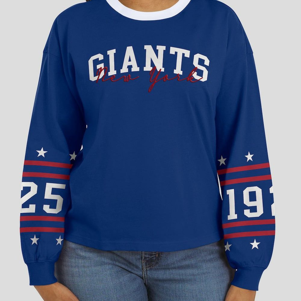 WEAR by Erin Andrews Women's Sport Long-Sleeve T-Shirt - New York Giants