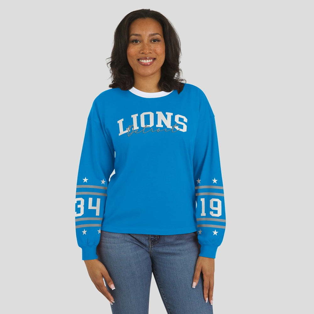 WEAR by Erin Andrews Women's Sport Long-Sleeve T-Shirt - Detroit Lions