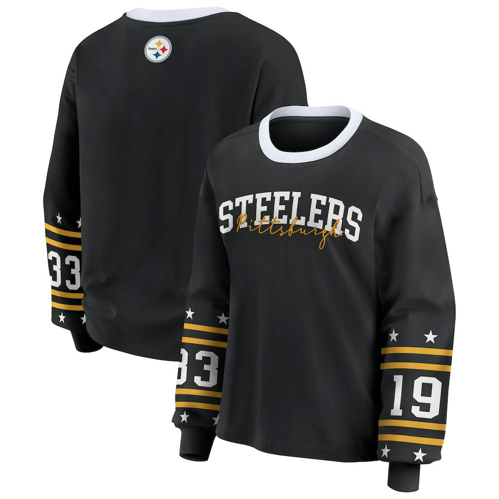 WEAR by Erin Andrews Women's Sport Long-Sleeve T-Shirt - Pittsburgh Steelers