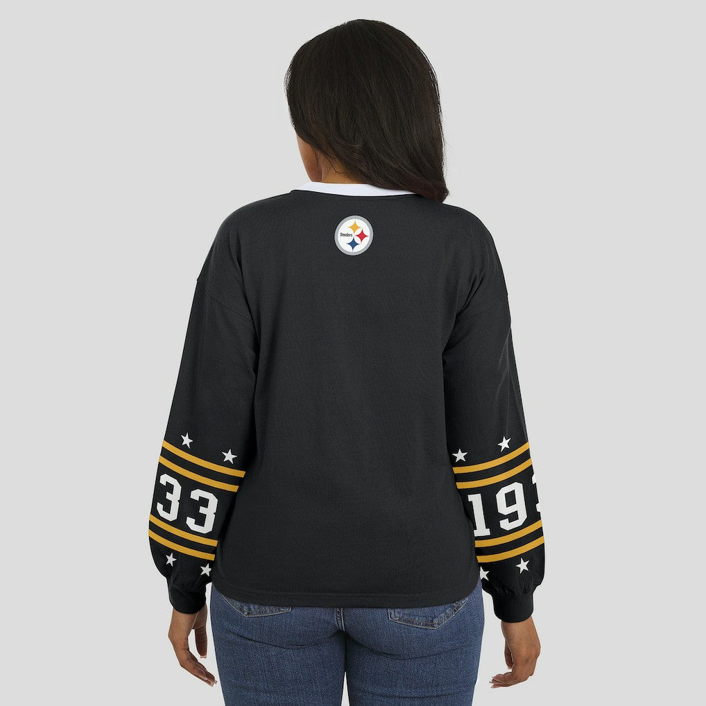 WEAR by Erin Andrews Women's Sport Long-Sleeve T-Shirt - Pittsburgh Steelers