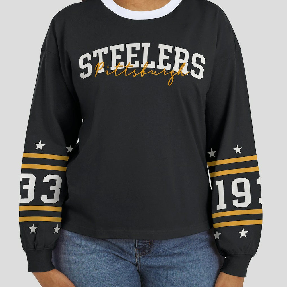WEAR by Erin Andrews Women's Sport Long-Sleeve T-Shirt - Pittsburgh Steelers