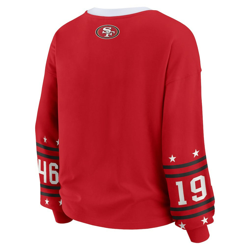 WEAR by Erin Andrews Women's Sport Long-Sleeve T-Shirt - San Francisco 49ers