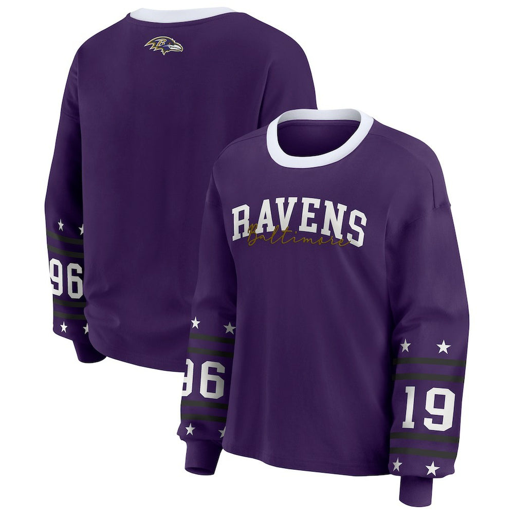 WEAR by Erin Andrews Women's Sport Long-Sleeve T-Shirt - Baltimore Ravens