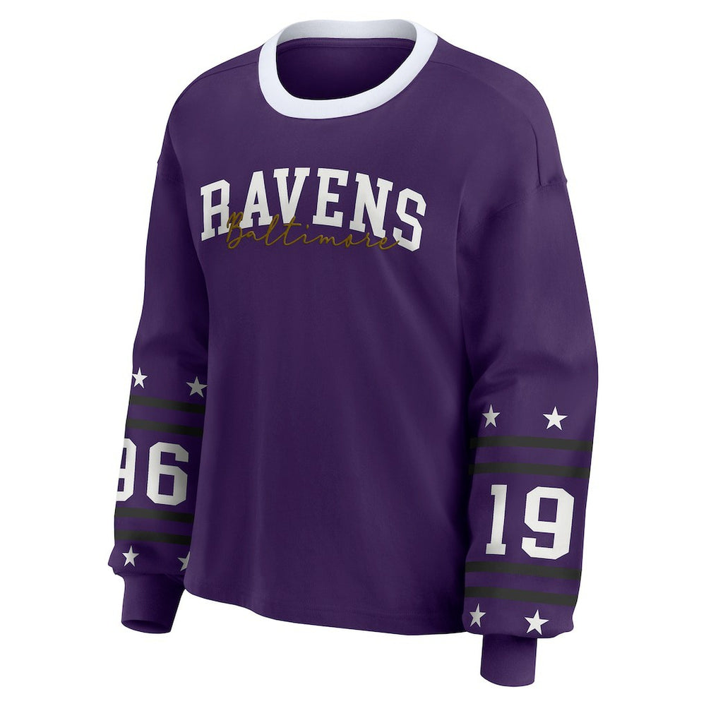 WEAR by Erin Andrews Women's Sport Long-Sleeve T-Shirt - Baltimore Ravens