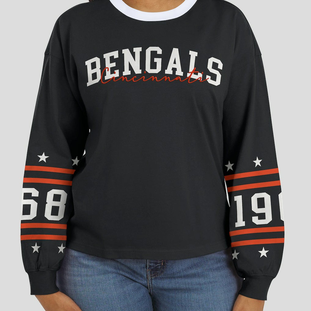WEAR by Erin Andrews Women's Sport Long-Sleeve T-Shirt - Cincinnati Bengals