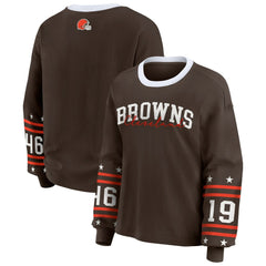 WEAR by Erin Andrews Women's Sport Long-Sleeve T-Shirt - Cleveland Browns