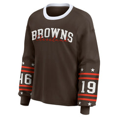 WEAR by Erin Andrews Women's Sport Long-Sleeve T-Shirt - Cleveland Browns