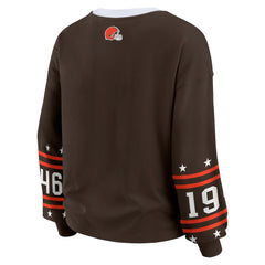 WEAR by Erin Andrews Women's Sport Long-Sleeve T-Shirt - Cleveland Browns