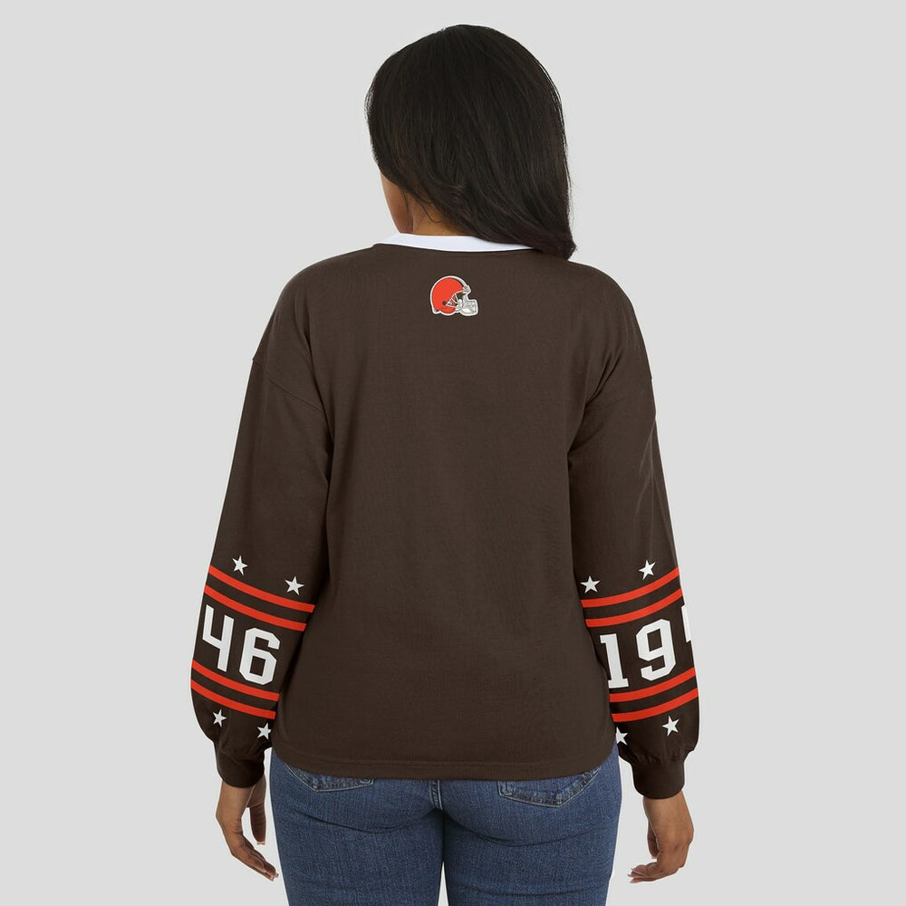 WEAR by Erin Andrews Women's Sport Long-Sleeve T-Shirt - Cleveland Browns