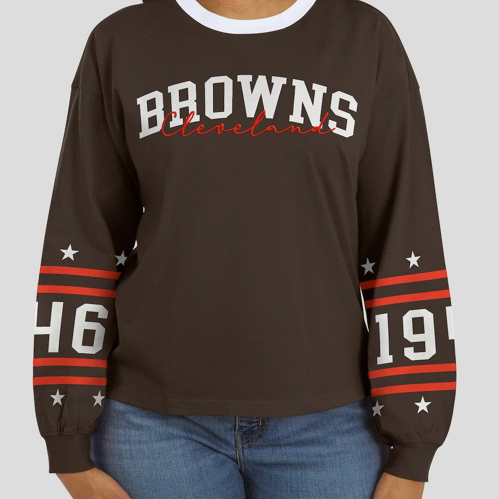 WEAR by Erin Andrews Women's Sport Long-Sleeve T-Shirt - Cleveland Browns