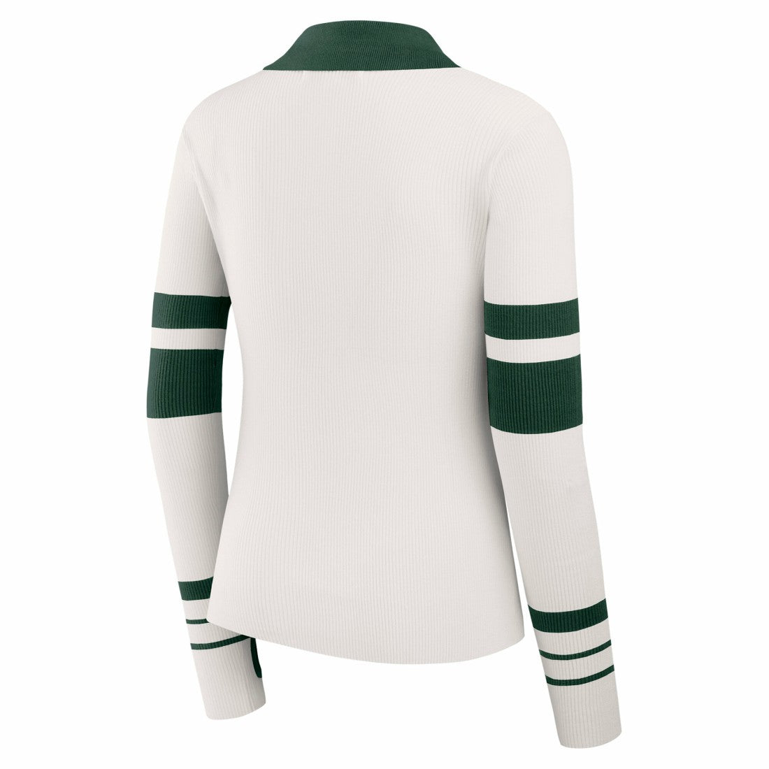 WEAR by Erin Andrews Women's Ribbed Henley Polo Sweater - Green Bay Packers