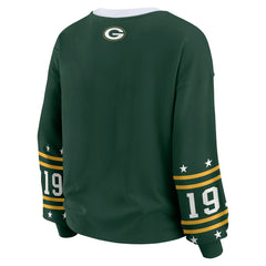 WEAR by Erin Andrews Women's Plus Size Sport Long-Sleeve T-Shirt - Green Bay Packers