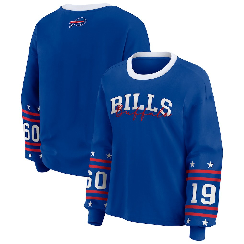 WEAR by Erin Andrews Women's Plus Size Sport Long-Sleeve T-Shirt - Buffalo Bills