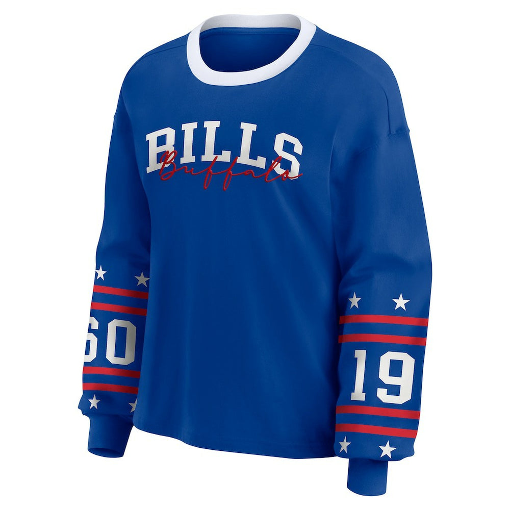 WEAR by Erin Andrews Women's Plus Size Sport Long-Sleeve T-Shirt - Buffalo Bills
