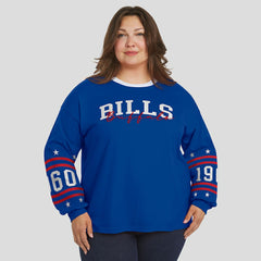 WEAR by Erin Andrews Women's Plus Size Sport Long-Sleeve T-Shirt - Buffalo Bills