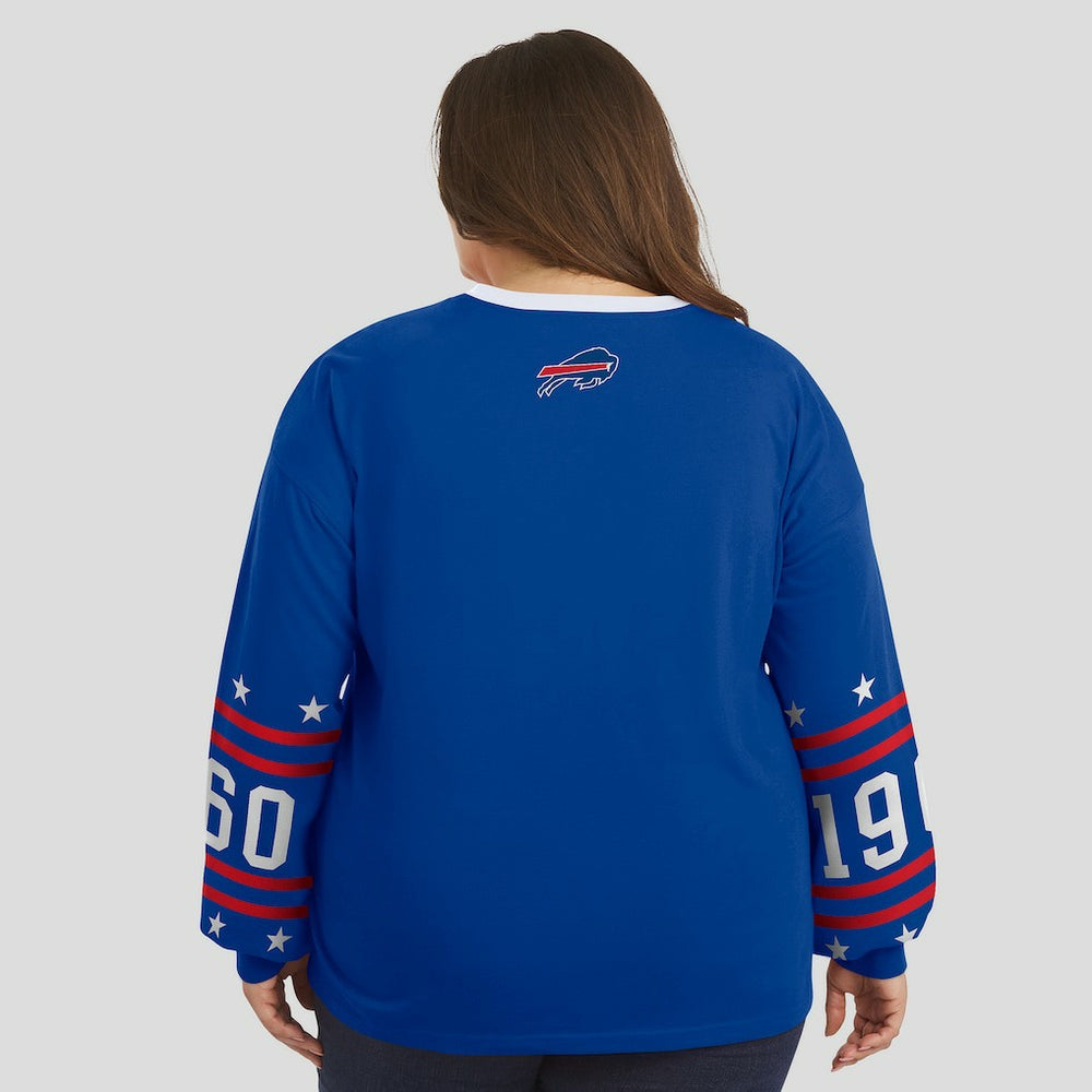 WEAR by Erin Andrews Women's Plus Size Sport Long-Sleeve T-Shirt - Buffalo Bills