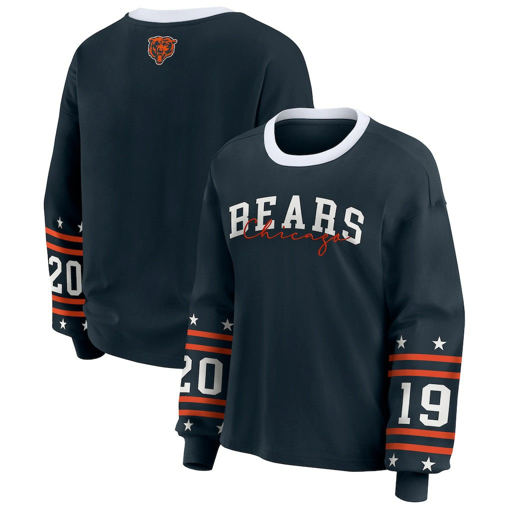 WEAR by Erin Andrews Women's Plus Size Sport Long-Sleeve T-Shirt - Chicago Bears