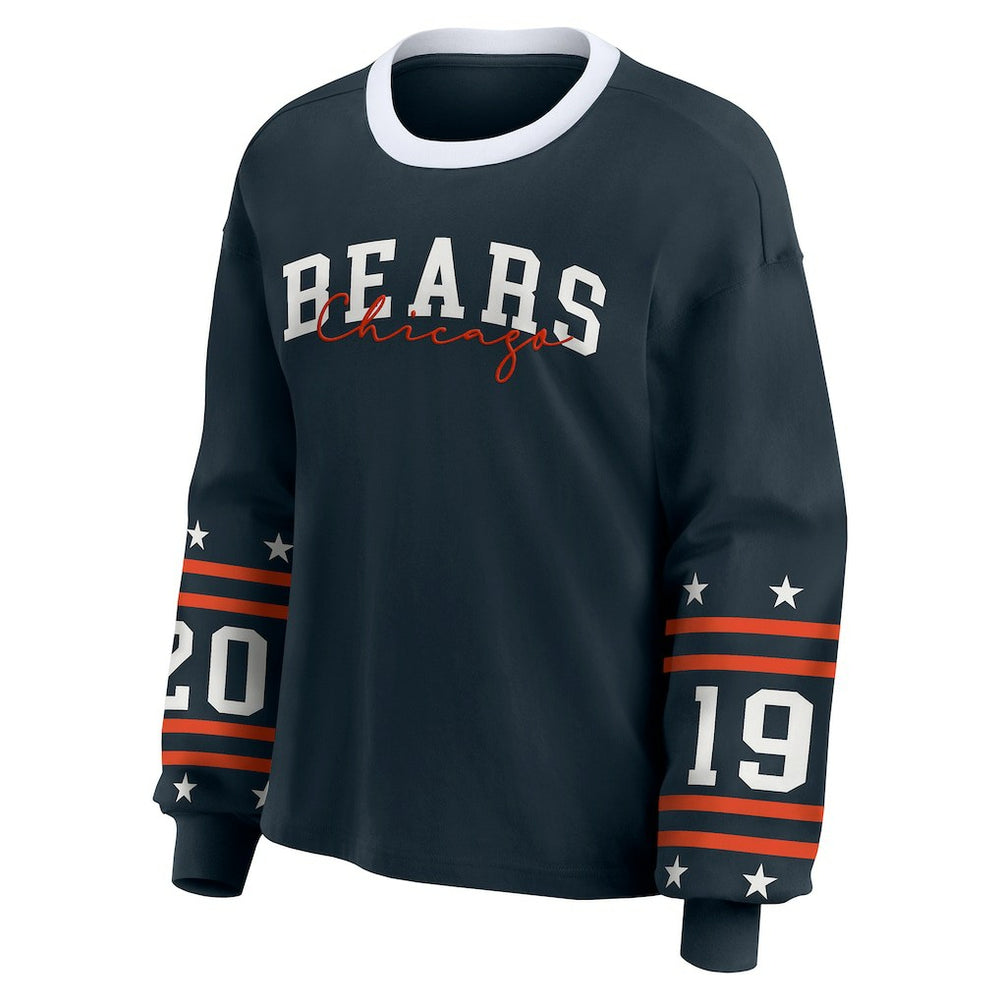WEAR by Erin Andrews Women's Plus Size Sport Long-Sleeve T-Shirt - Chicago Bears