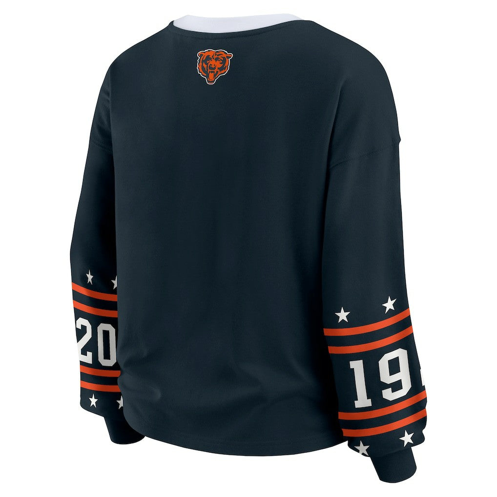 WEAR by Erin Andrews Women's Plus Size Sport Long-Sleeve T-Shirt - Chicago Bears