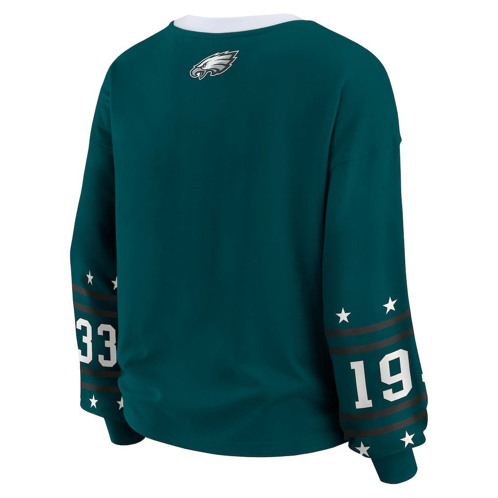 WEAR by Erin Andrews Women's Plus Size Sport Long-Sleeve T-Shirt - Philadelphia Eagles