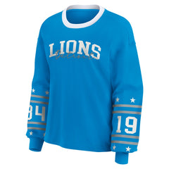 WEAR by Erin Andrews Women's Plus Size Sport Long-Sleeve T-Shirt - Detroit Lions