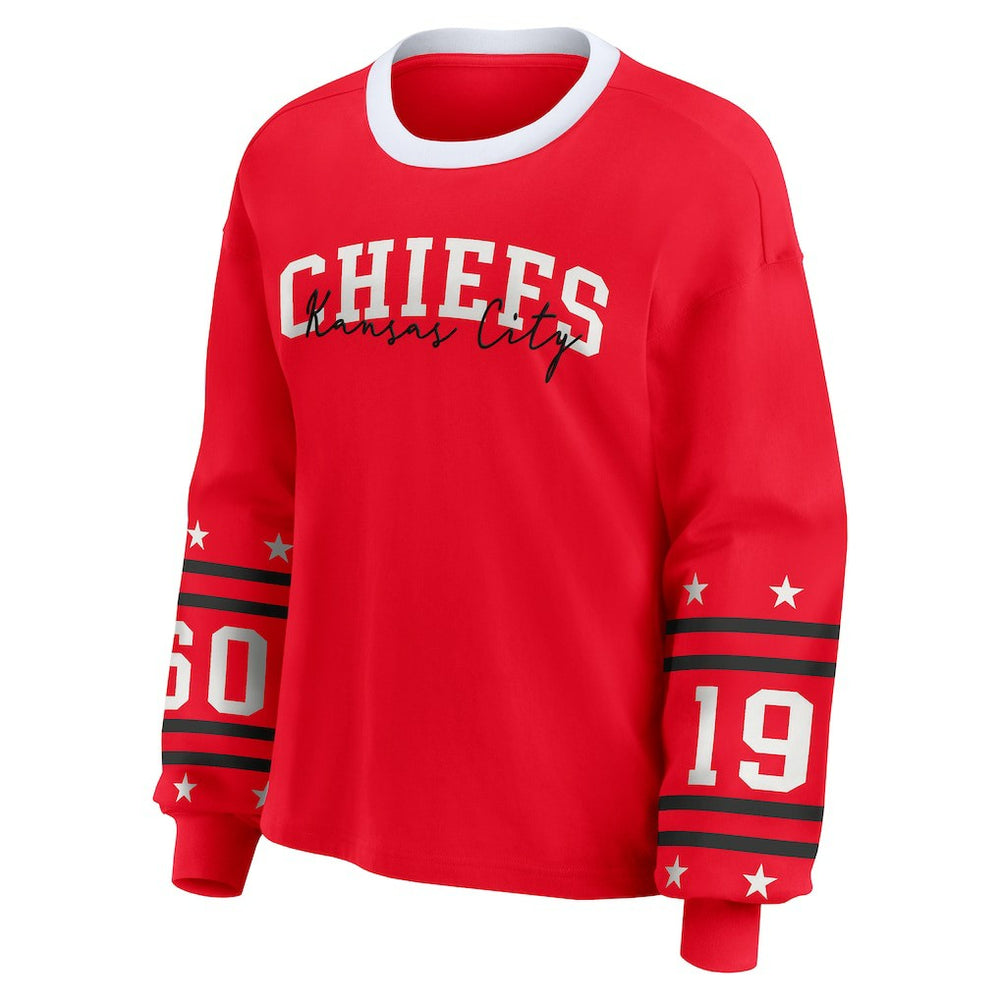 WEAR by Erin Andrews Women's Plus Size Sport Long-Sleeve T-Shirt - Kansas City Chiefs