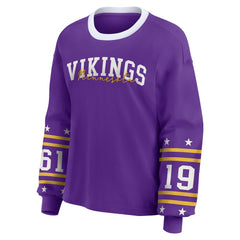 WEAR by Erin Andrews Women's Plus Size Sport Long-Sleeve T-Shirt - Minnesota Vikings