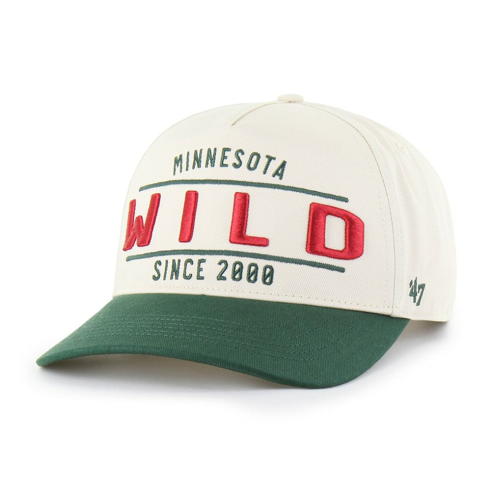 NHL Cream/Green Minnesota Wild '47 Expansion Debut Two-Tone Hitch Adjustable Hat
