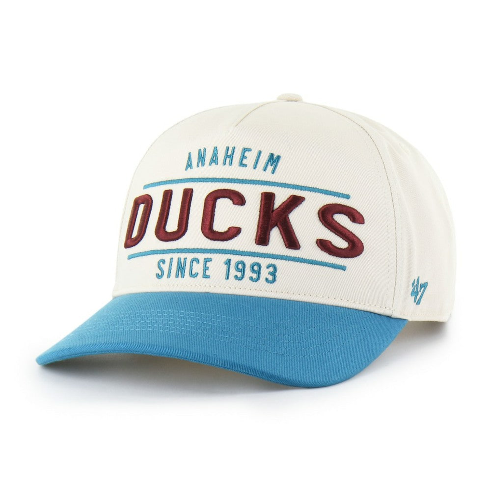 NHL Cream/Teal Anaheim Ducks '47 Expansion Debut Two-Tone Hitch Adjustable Hat