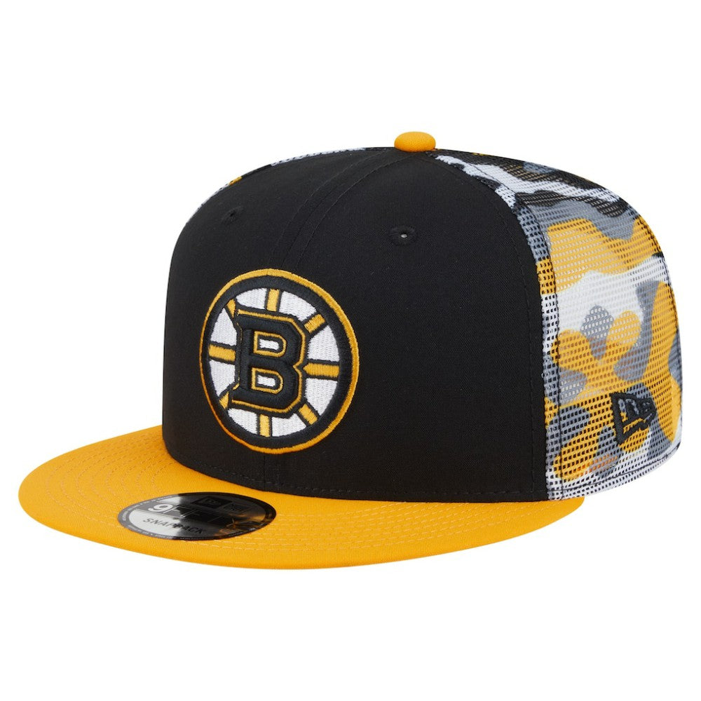 NHL Black/Gold Boston Bruins New Era Camo Meshback 9FIFTY Snapback Hat