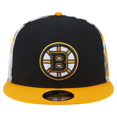 NHL Black/Gold Boston Bruins New Era Camo Meshback 9FIFTY Snapback Hat