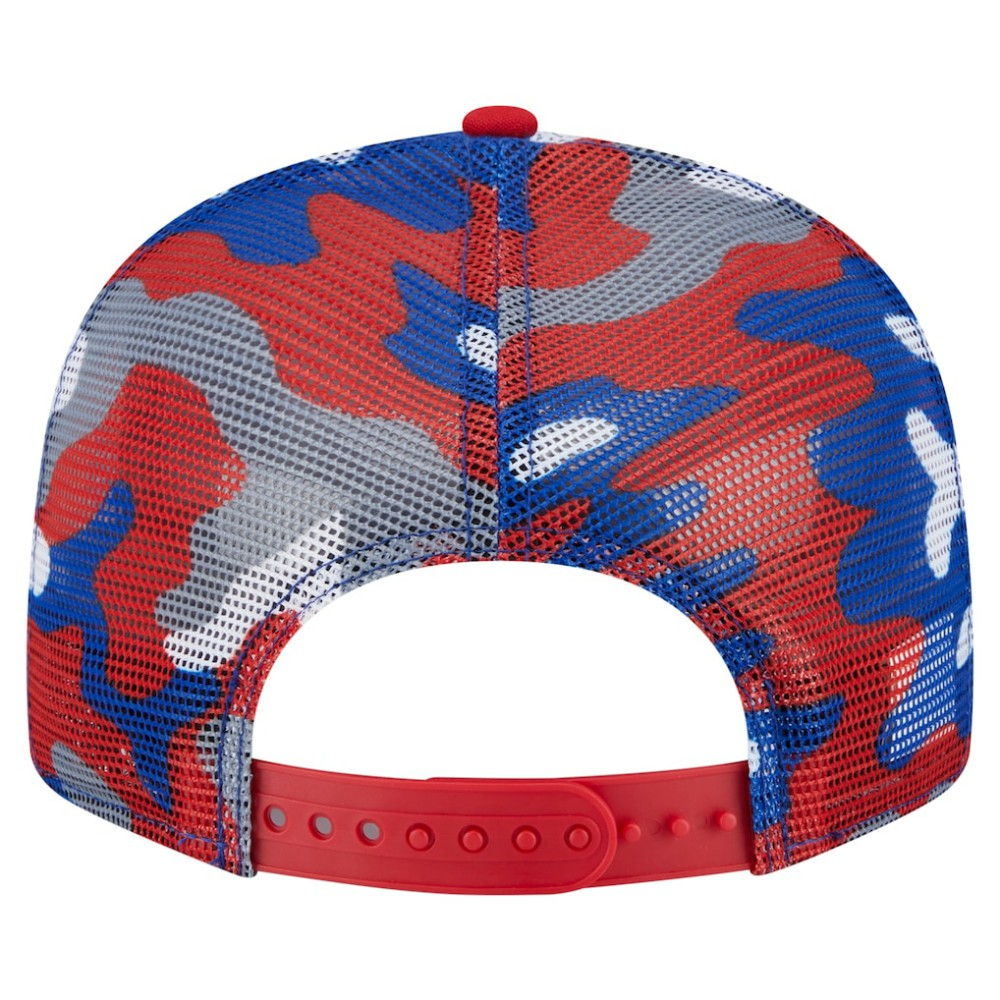 NHL Blue/Red New York Rangers New Era Camo Meshback 9FIFTY Snapback Hat