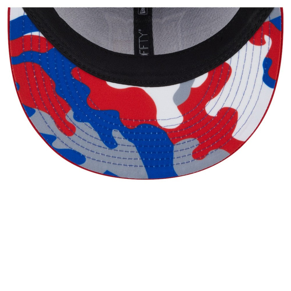 NHL Blue/Red New York Rangers New Era Camo Meshback 9FIFTY Snapback Hat