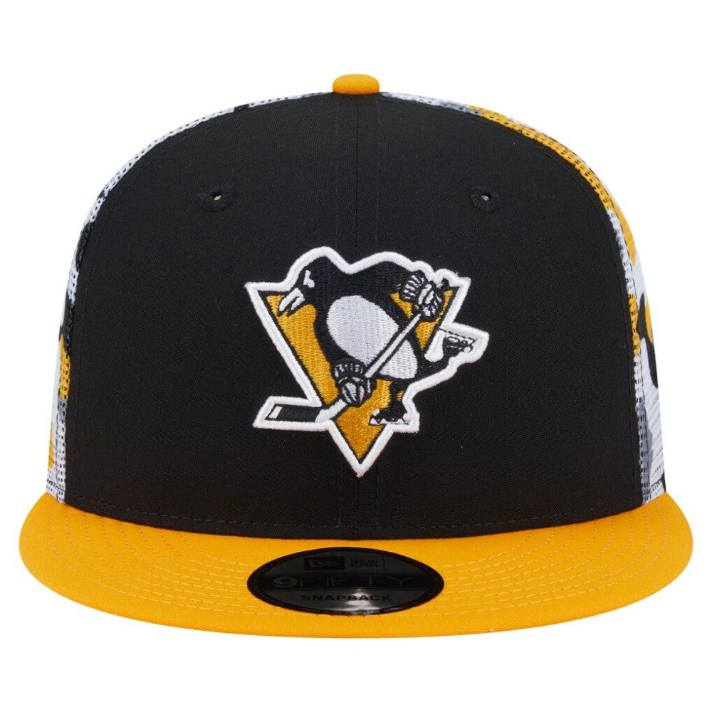 NHL Black/Gold Pittsburgh Penguins New Era Camo Meshback 9FIFTY Snapback Hat