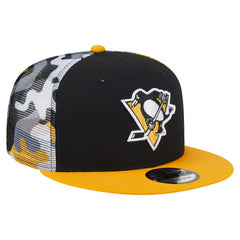NHL Black/Gold Pittsburgh Penguins New Era Camo Meshback 9FIFTY Snapback Hat