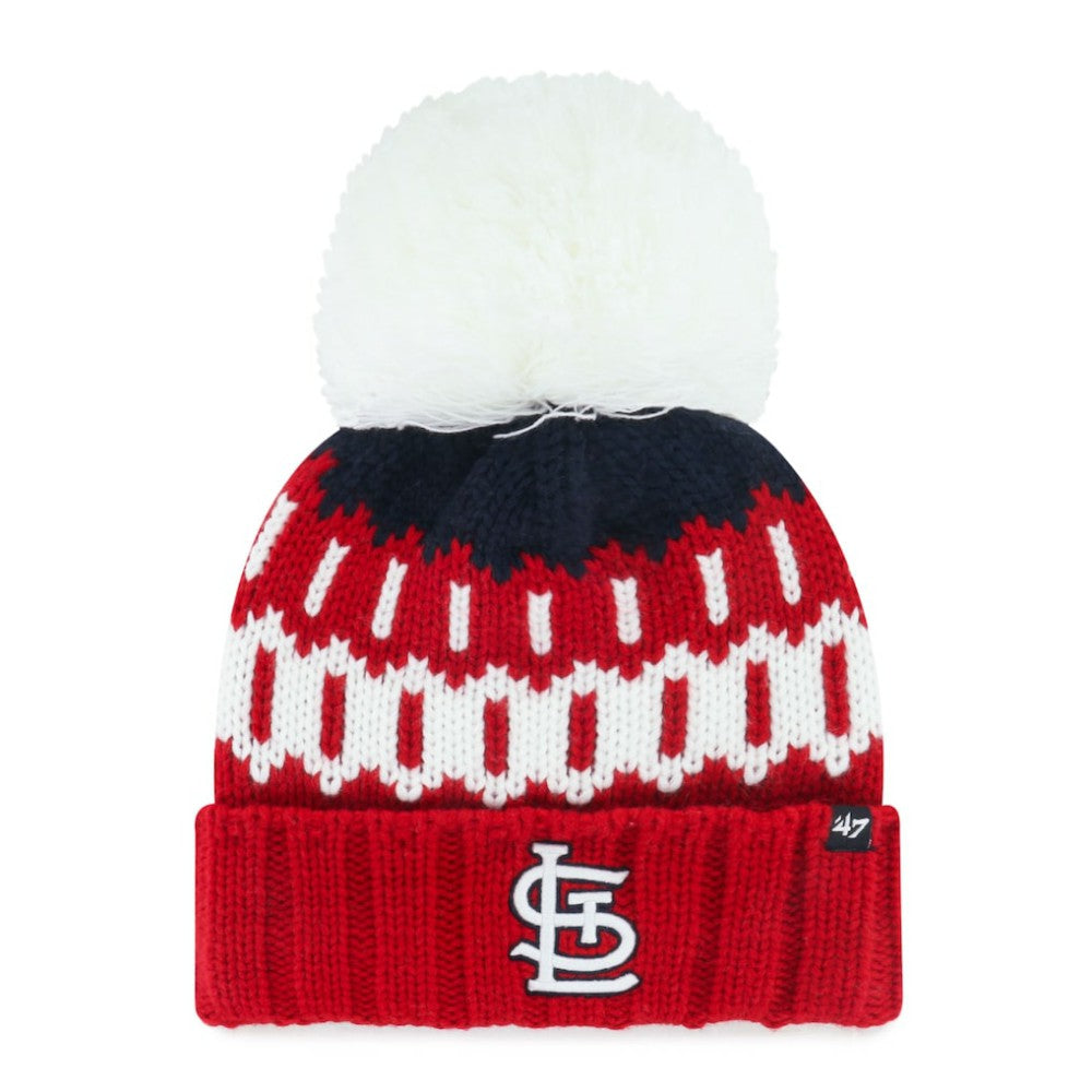 MLB St. Louis Cardinals '47 Women's Felicity Cuffed Knit Hat with Pom