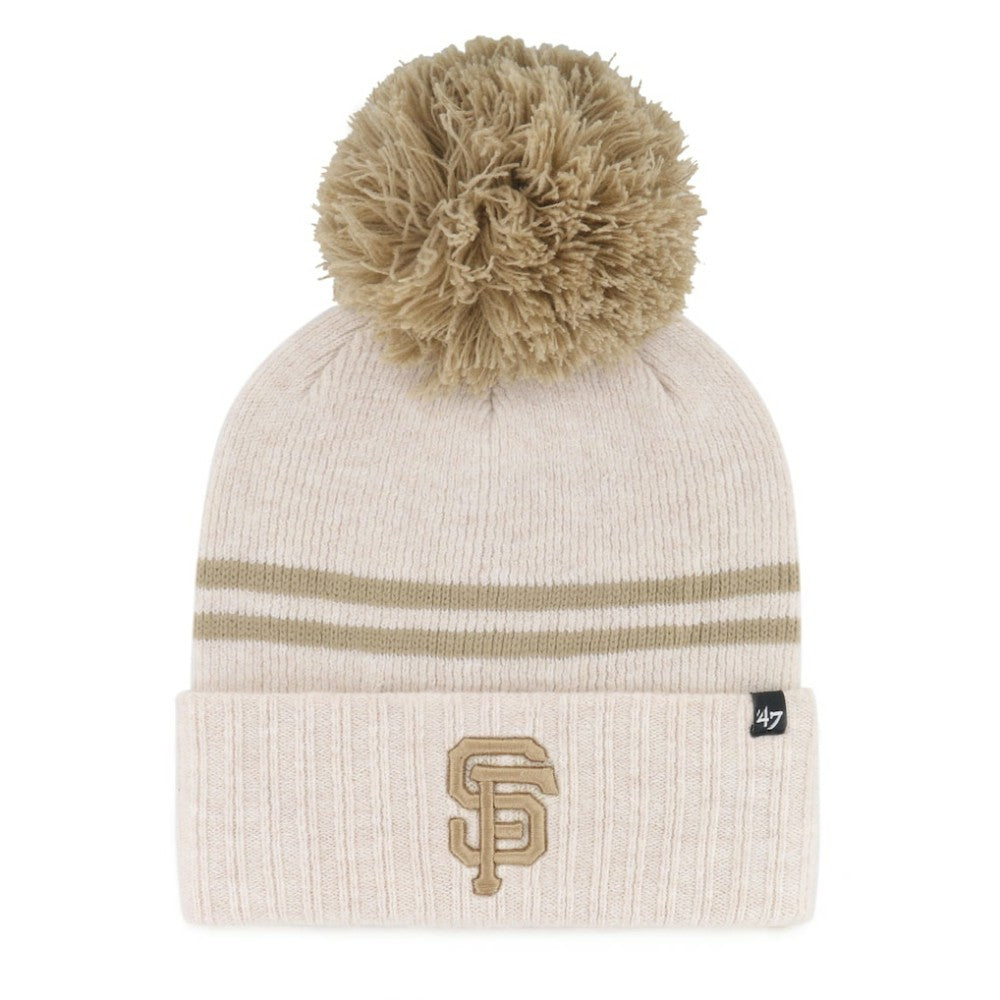 MLB San Francisco Giants '47 Women's Latte Cuffed Knit Hat with Pom