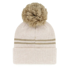 MLB Chicago Cubs '47 Women's Latte Cuffed Knit Hat with Pom