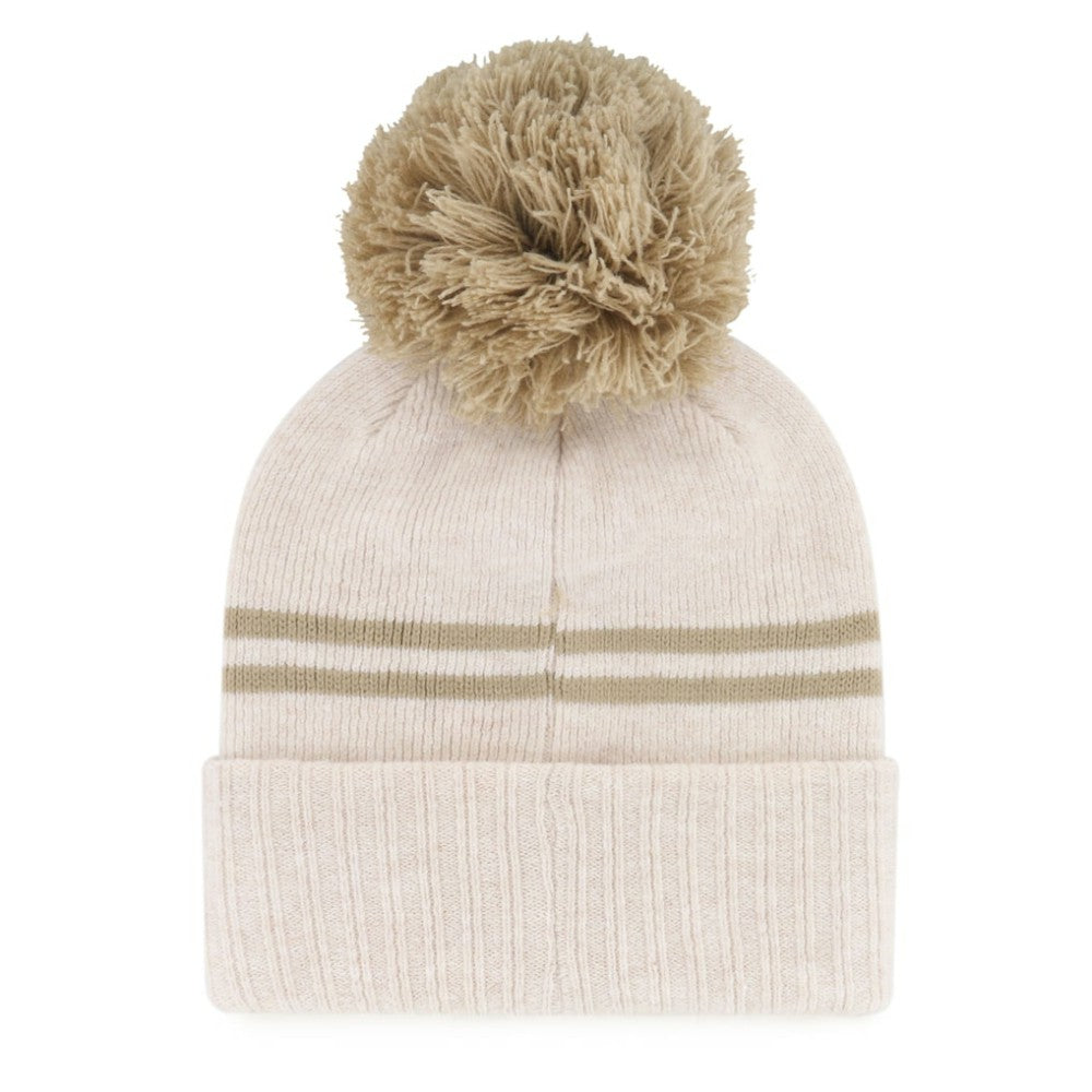 MLB Atlanta Braves '47 Women's Latte Cuffed Knit Hat with Pom