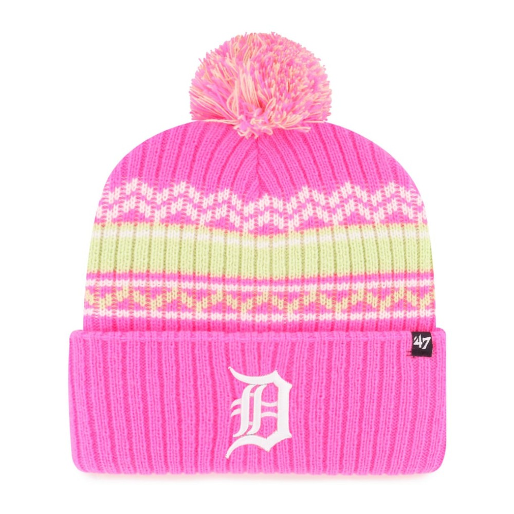 MLB Detroit Tigers '47 Youth Polar Vortex Cuffed Knit Hat with Pom