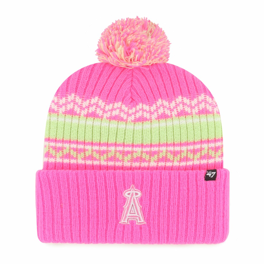 MLB Los Angeles Angels '47 Youth Polar Vortex Cuffed Knit Hat with Pom