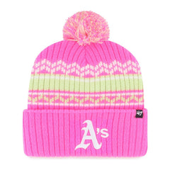 MLB Athletics '47 Youth Polar Vortex Cuffed Knit Hat with Pom