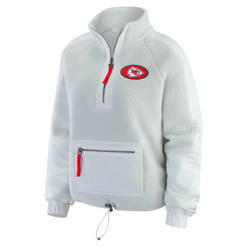 WEAR by Erin Andrews Women's Polar Fleece Half-Zip Jacket - Kansas City Chiefs